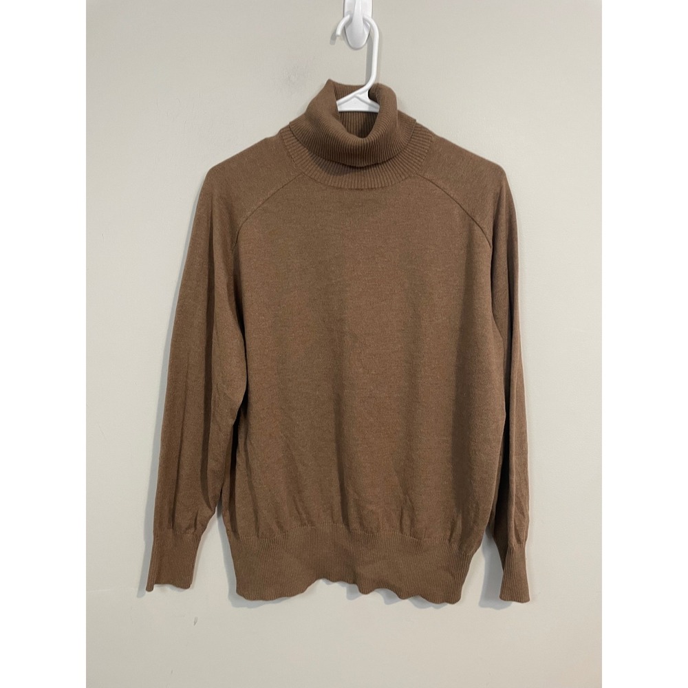 Universal Standard Classic Knit Turtleneck Sweater in Brown Size Small (US‎ XL)